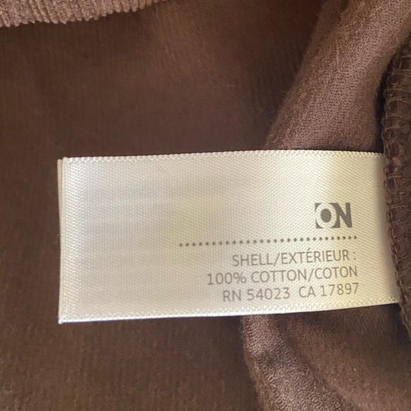 Brown corduroy pocket long sleeve shift dress - Picture 6 of 7